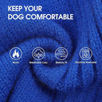 IECOii Great Dane Sweater,5XL Extra Large Sweater for Giant Breed Dogs in Winter,Turtleneck Cold Weather Knit Clothes,Machine Washable,Elastic Pullover for Saint Bernard,Mastiff (Royal Blue,XXXXXL)