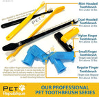 Pet Republique Dog Toothbrush Set of 3 – Dual Headed Dental Hygiene Brushes for Small to Large Dogs, Cats