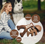 Dog Chew Toys for Aggressive Chewers (2Pcs - Real Beef & Salmon Flavored) - Durable Dog Tough Wish Bone (Upto 40 lbs.) - Indestructible Chew Toys for Dogs for Interactive Play & Dental Benefits