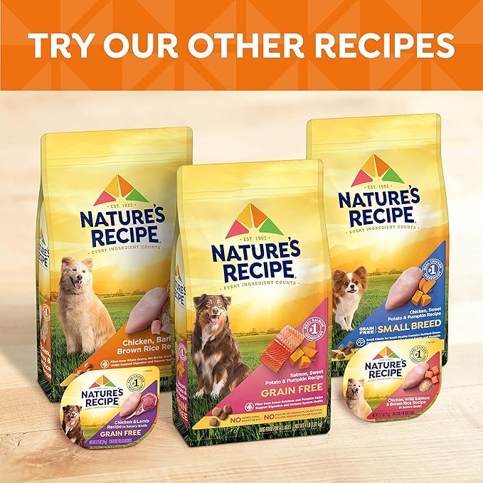 Nature′s Recipe Grain Free Chicken, Sweet Potato & Pumpkin Recipe Dry Dog Food, 4 lb. Bag
