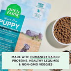 Open Farm, Grain-Free Dry Dog Food for Puppies, Protein-Packed Kibble, Sustainably & Ethically Sourced Ingredients, Non-GMO Veggies & Superfoods, Chicken & Salmon Puppy Recipe, 22lb Bag