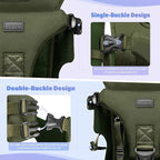 YUDODO Front Pet Carrier Backpack for Small Dogs and Cats, Secure and Breathable Mesh, Ergonomic Support, Adjustable for Walking, Hiking, or Travel (Army Green-Pro S)