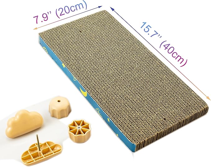 Cat Scratching Post for Cage 40X20CM, Cage Wall Mounted Cat Scratcher, Cardboard Scratcher, SCR-40X20CM-3.3CM