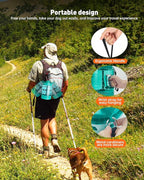 Portable Dog Water Bottle Bowl - 77 oz Travel Water Bowl Dispenser for Dogs Leak Proof, Suitable for Large Pet Drinking, A Must Have for Outdoor, Camping, Walking, Beach Other Scenes （Light Green）