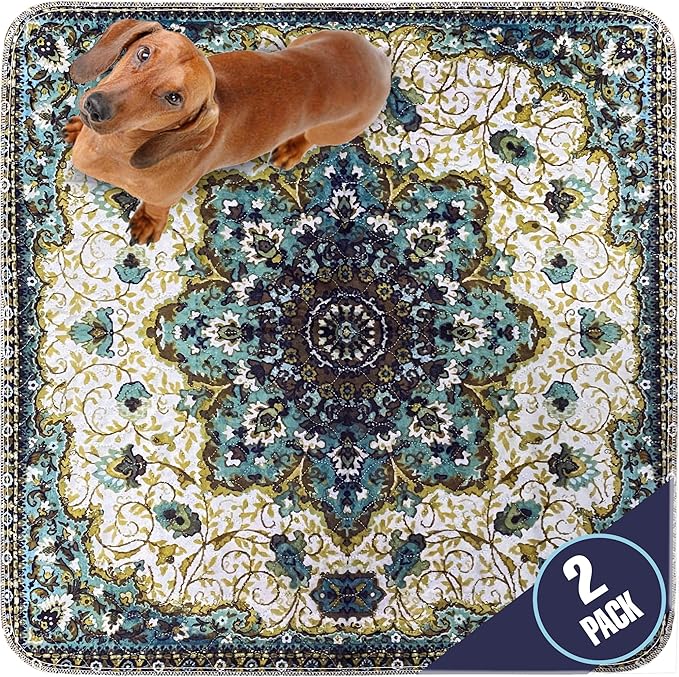 PUPIBOO Washable Pee Pads for Dogs and Cats - Super Absorbent Reusable Puppy Training Pads - 100% Waterproof, Leak-Proof & Non-Slip Whelping Pads for Pet Housebreaking