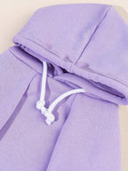QWINEE Basic Dog Hoodie Sweatshirt Puppy Sweater Warm Cat Costumes Pet Clothes for Chihuahua Puppy Kitten Small Medium Dogs Mauve Purple Large