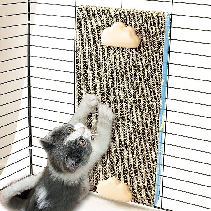 Cat Scratching Post for Cage 40X20CM, Cage Wall Mounted Cat Scratcher, Cardboard Scratcher, SCR-40X20CM-3.3CM