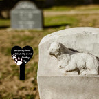 12 inch Metal Dog Memorial Grave Markers Dogs Cemetery Headstones Decorations Stakes Cemetery Memorial Plaque for loss of Puppy Pet Cross Tombstones Stake Ornaments Sign for Garden Outdoor Yard