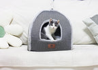 Cat Bed for Indoor Cats - Cat Cave Bed Cat House Cat Tent with Removable Washable Cushioned Pillow, Soft and Self Warming Kitten beds, for Small and Medium Cat Beds & Furniture