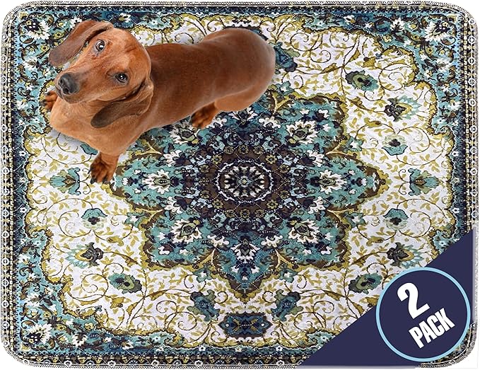 PUPIBOO Washable Pee Pads for Dogs and Cats - Super Absorbent Reusable Puppy Training Pads - 100% Waterproof, Leak-Proof & Non-Slip Whelping Pads for Pet Housebreaking