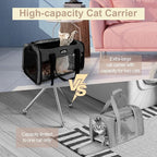 Cat Carrier Dog Carriers for Small Medium Dogs Large Cat Carrier Soft Sided Cat Carriers, Pet Travel Carrier Collapsible Cat Bag 0-25 Lbs, Puppy Kitten Carrier (Black)