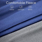 cyeollo 2 Pack Fleece Dog Sweater Stretchy Pullover Soft Dog Jacket with Reflective Stripe Lightweight Sweatshirt Pet Clothes Coats for Small Dogs Grey & Blue