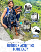 Dog Water Bottle Travel Bowl, 77oz Large Portable Dog Water Bowl Dispenser, Leakproof Pet Drinking Bottle Dispenser for Hiking Camping Walking Travelling Beach Car Trips, BPA Free, Black