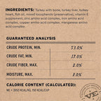 Vital Essentials Freeze-Dried Raw Turkey Meal or Mixer Cat Food Soft Nibs | 99% Turkey, Organs & Bone | 12 oz