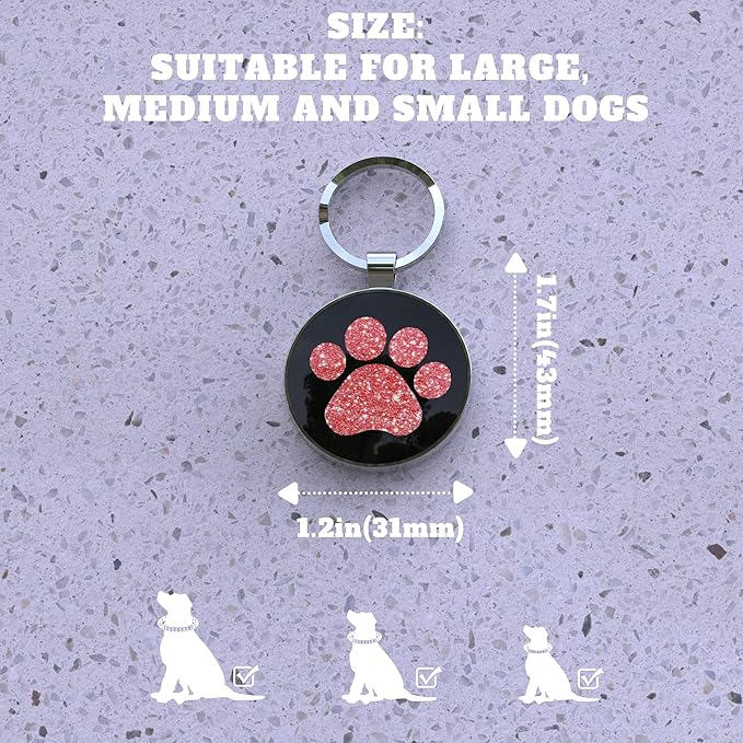 Personalized Dog Tags with QR Code - Custom Dog Name Tags, Smart Pet ID Tags, Free Online Scan for Instant Pet Location Alert Email