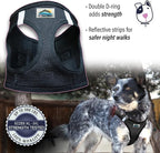 Doggie Design Dog Harness - No Choke Dog Harness, Dog Vest, Mesh Polyester, Pet Harness, Simple Step in and Go Design, Harness for Dog - Black, 2XL