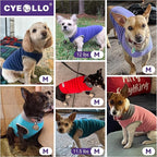 cyeollo 2 Pack Dog Sweater Soft Stretchy Fleece Vest with Reflective Stripe Pullover Sweatshirt Dog Jacket Lightweight Pet Clothes in Cold Weather Sweaters for Small Dogs Cats Grey & Blue