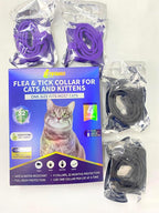 4 Pack Flea Collar for Cats, 32 Months Flea and Tick Prevention for Cat, Waterproof Natural Cat Fleas and Ticks Treatment, Adjustable Fleas and Ticks Collar for Cats Kittens(Black & Purple)