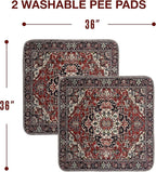 PUPIBOO Washable Pee Pads for Dogs and Cats - Super Absorbent Reusable Puppy Training Pads - 100% Waterproof, Leak-Proof & Non-Slip Whelping Pads for Pet Housebreaking