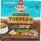 Primal Dog Food Toppers & Cat Food Toppers, Cupboard Cuts, Grain Free Meal Mixers with Probiotics, Raw Freeze Dried Dog Treats & Cat Treats, Great for Training (Fish, 3.5 oz)