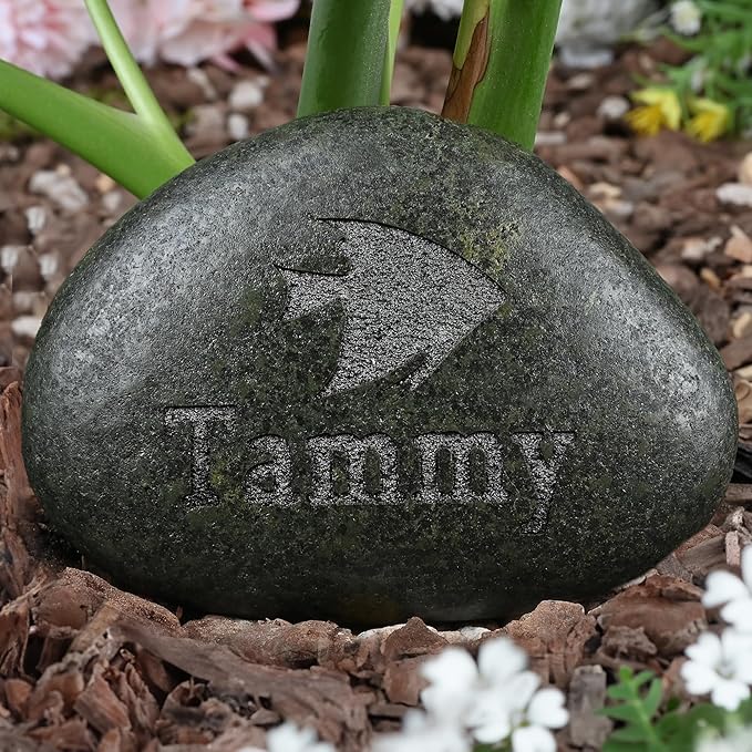 Fish Memorial Stone | Personalized Tribute for Cherished Fish | Heartfelt Engraved Fish Keepsake | Fish Loss Gift | Fish Sympathy Gifts | Fish Memorial Gift