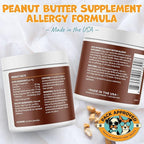 Dog Peanut Butter - Aids Dog Itching Skin Relief & Allergy Support with Colostrum - Contains Probiotics for Dogs Allergies and Itchy Skin - Allergy (239g)