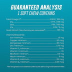 Nutramax Welactin Omega 3 Fish Oil for Dogs, Skin and Coat Health Supplement, Plus Immune and Overall Health, Premium Omega 3 Fatty Acids, Multivitamin For Dogs, Soft Chews, 60 Count