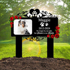 Custom Pet Grave Markers Dog Outdoor | Memorial Burial Markers for Your Furry Friend | Cemetery Grave Pet Headstones for Dogs | Custom with Photo Resting Place Sign for Paw Companions