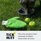 TiCK MiTT Green Tick Removal Glove: Gently Remove Ticks from Humans & Pets - Chemical-Free, Durable, Portable, Easy to Use Tick Management Tool for Outdoor Adventures & Everyday Use