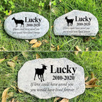 Zatanmulo Personalized Pet Memorial Stone, Garden Memorial Stone Personalized, Dog Headstone, Cat Tombstone, Memorial Plaque Outdoor, Garden Stepping Stone (Goat)