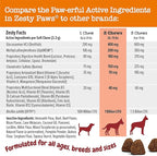 Zesty Paws Dog Multivitamin, Chewable Dog Vitamins and Supplements for Hip & Joints, Skin & Coat, Omega 3 Fish Oil for Dogs- Senior & Puppy Multivitamin - Bison- 90ct