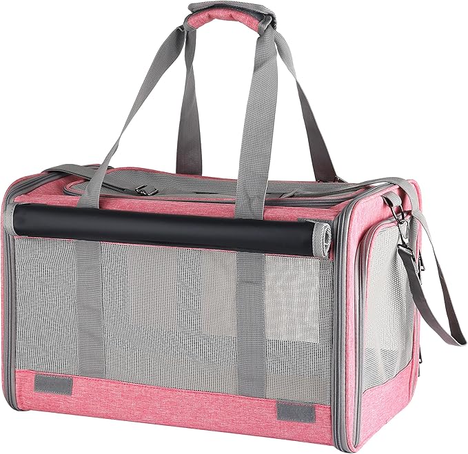 Dog Soft-Sided Carriers Cat Soft-Sided Carriers Dog Carriers Cat Travel Carrier Dog Travel Bag Reptile Carrier Squirrel Carrier Guinea Pig carrierLarge Pink