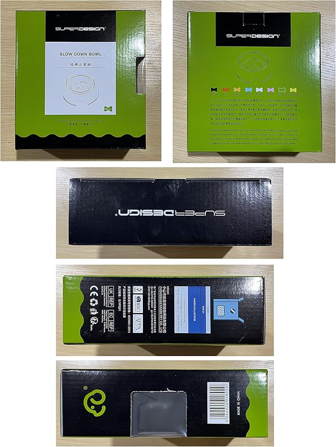 Super Design Slow Feeder Dog Bowl, 1.5 Cup, Nonslip, Heat-Resistant, Sturdy, Suitable for Medium to Large Dogs, Dishwasher Safe