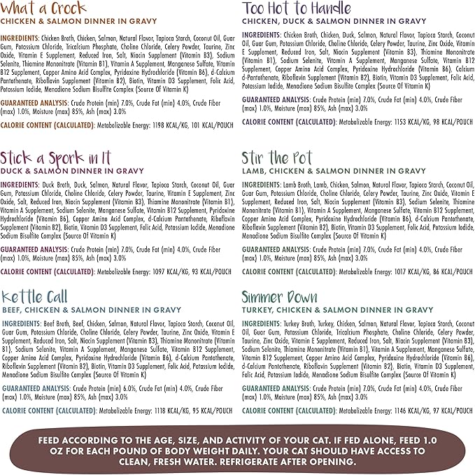 Weruva Classic Stew Cat Food, The Stew Crew Variety Pack, 3oz Pouch (Pack of 12)