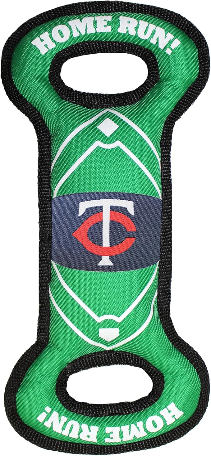 Pets First MLB MINNESOTA TWINS Baseball Field Dog Toy with Double rim Stitching & Inner SQUEAKER