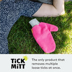 TiCK MiTT Pink Tick Removal Glove for Pets & People: Gently Remove Ticks with Ease - Chemical-Free, Durable, Portable Tick Management Tool for Outdoor Adventures & Everyday Use