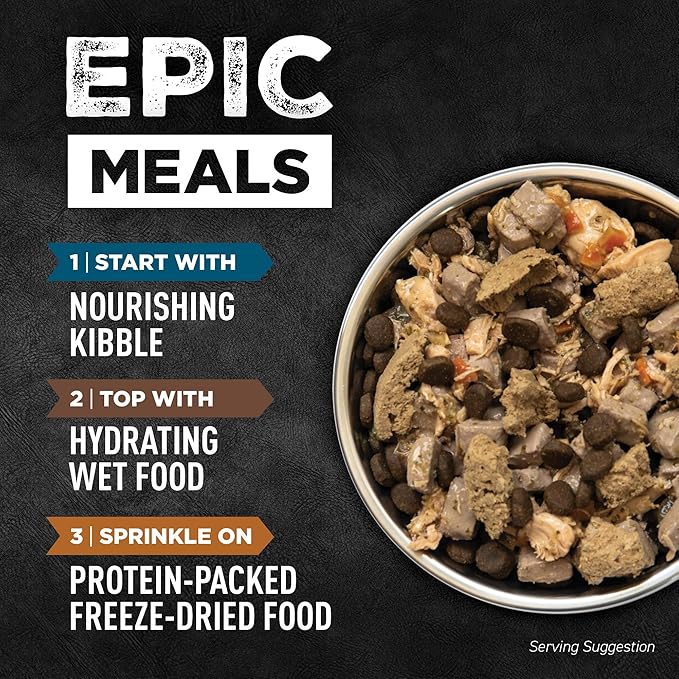 ORIJEN Epic Bites Freeze-Dried Dry Dog Food Tundra Recipe 6oz Bag