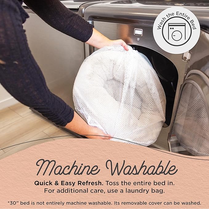 Best Friends by Sheri SnuggleSoft Faux Fur Calming Donut Bed for Small Dogs and Cats, Brown, Extra Small, 18" x 18"