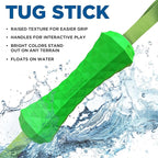 Playology Hound2O Dog Toys | Floating Tug Stick for Tug of War | Green Outdoor Toy - Easy to Clean and Made from Non Toxic Materials