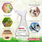 Nature-Cide Flea & Tick. All Natural Tick and Flea Spray for House and Pets to Keep Your Home Safe. Kills on Contact. No Strong Odor. 8 oz