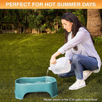 Neater Pet Brands Large Water Bowl for Dogs, Outdoor Dog Water Bowl (1.25 Gallon Extra-Large Capacity), Big Trough Style Food Dish for Indoors or Outside, No Spill Large Dog Bowls, Aquamarine