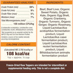 Primal Dog Food Toppers & Cat Food Toppers, Cupboard Cuts, Grain Free Meal Mixers with Probiotics, Raw Freeze Dried Dog Treats & Cat Treats, Great for Training (Beef, 18 oz)