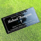 HDSD Memorial Stone Plaque Personalized Granite Grave Marker for Dogs Cats & Loved Ones Laser Engraved Headstone Indoor Outdoor 8×4 or 12×6 Inches