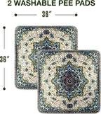 PUPIBOO Washable Pee Pads for Dogs and Cats - Super Absorbent Reusable Puppy Training Pads - 100% Waterproof, Leak-Proof & Non-Slip Whelping Pads for Pet Housebreaking