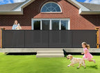 196 Inch Retractable Baby Gates Extra Wide, 41 Inch Reinforced Extra Tall Gate for Large Openings, Mesh Safety Gate for Kids Pets, Retractable Dog Gate for Pool Garages Doorway Indoor Outdoor, Black