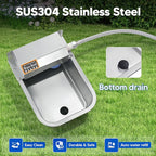 Automatic Water Dispenser for Dog, 3L Dog Water Bowl Dispenser, Stainless Steel Indoor/Outdoor Water Feeder Suitable for Dogs Livestock Chicken Horse, Easy to Clean