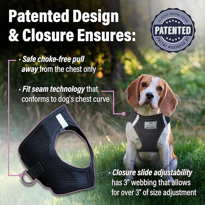 Chest-Pull Dog Harness | Black by Doggie Design