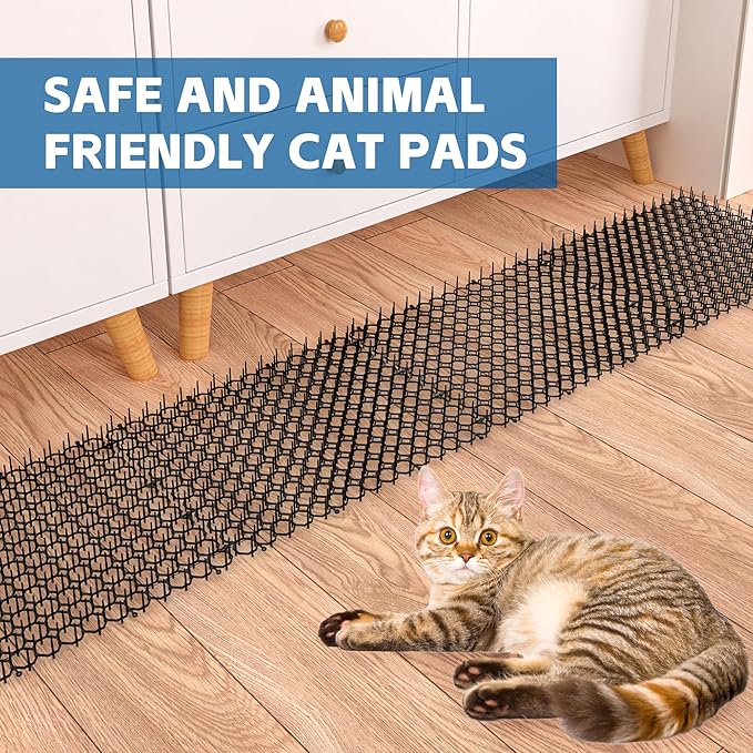 16 X 13 Inch Scat Mat for Cats, 16 Pack Cat Scat Mat - Indoor/Outdoor Pet Solution for Plants, Furniture