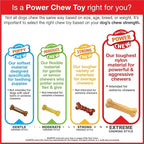 Nylabone Cheese Bone Power Chew Toy for Dogs, Cute Dog Toys for Aggressive Chewers, Cheese Flavor, X-Large Dogs - 50+ lbs, 1 Count