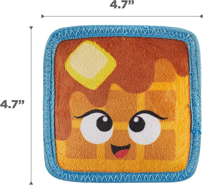 Outward Hound Tough Skinz Durable Squeaky Dog Toy with Two Tough Layers, Waffle, Multicolor, Small